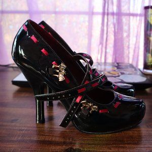 FUNTASMA Black Bat Costume Heels